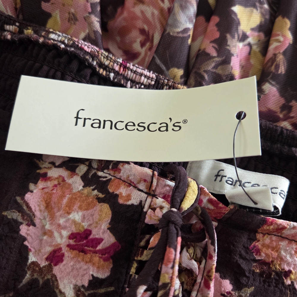 Francesca's Collections Floral Pleated Layered Mini Skort - Picture 9 of 9